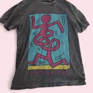 Keith Haring Abercrombie & Fitch Montreux 1983 Graphic Soft Tee T-Shirt Medium